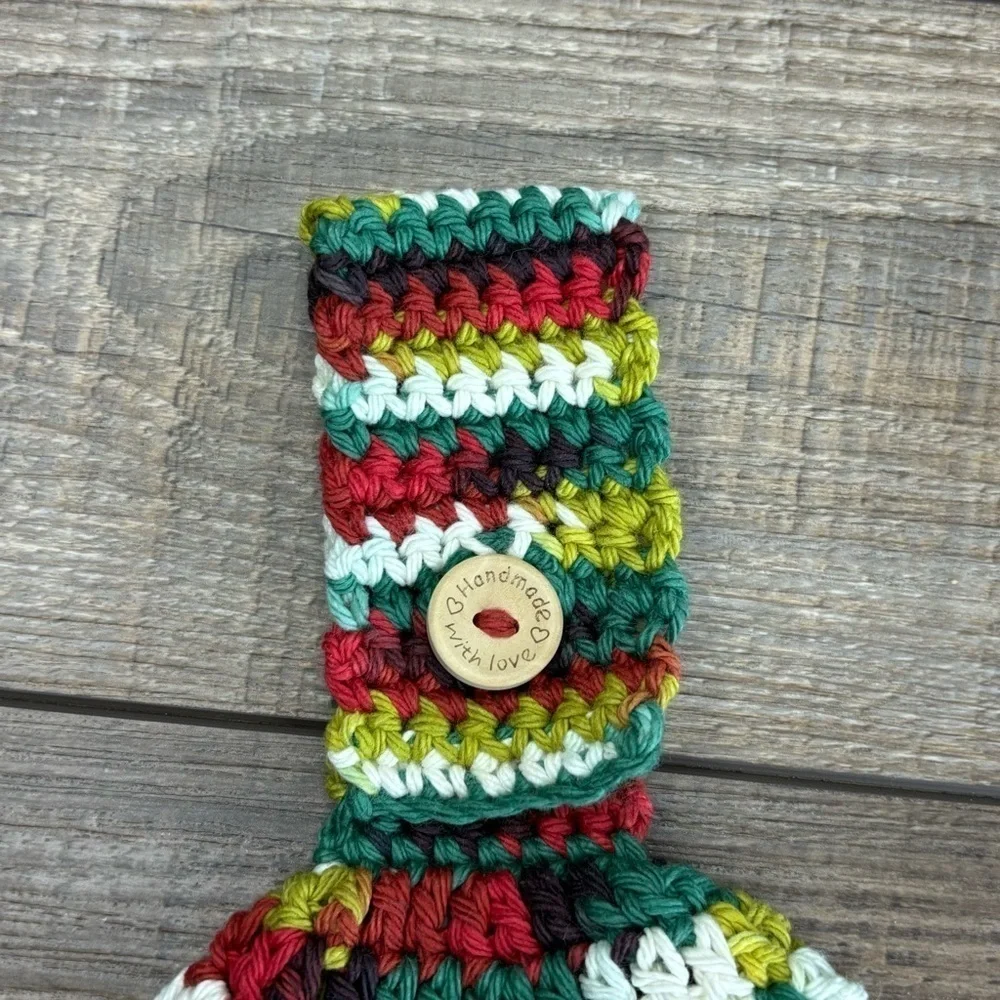Kitchen Tea‎ Hand Towel Topper Holder Christmas Holiday Cotton Crochet by Seller
